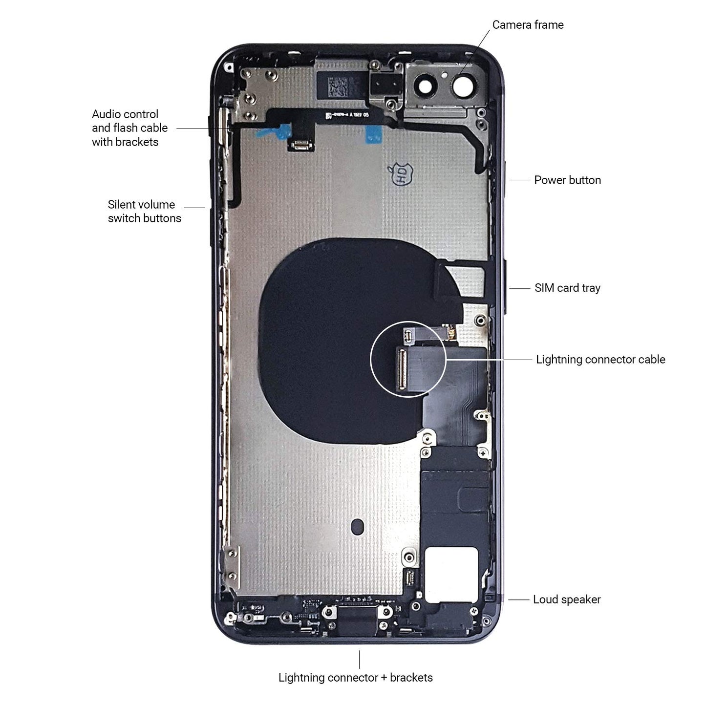 For iPhone 8 Plus Back Housing With Components Pre-Installed