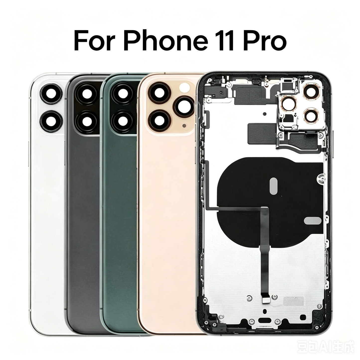 For iPhone 11 Pro Back Housing With Components Pre-Installed