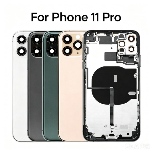 For iPhone 11 Pro Back Housing With Components Pre-Installed