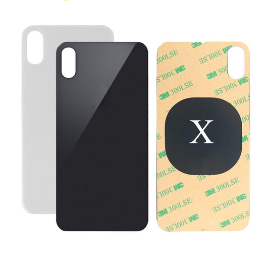 Large Camera Hole Back Glass For iPhone X